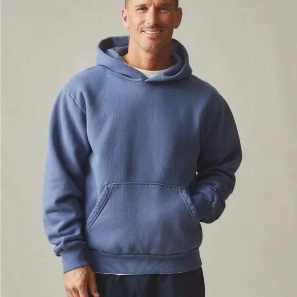 NEW American Giant Hoodie Mens XL Vintage Pullover Blue Pockets USA Heavyweight